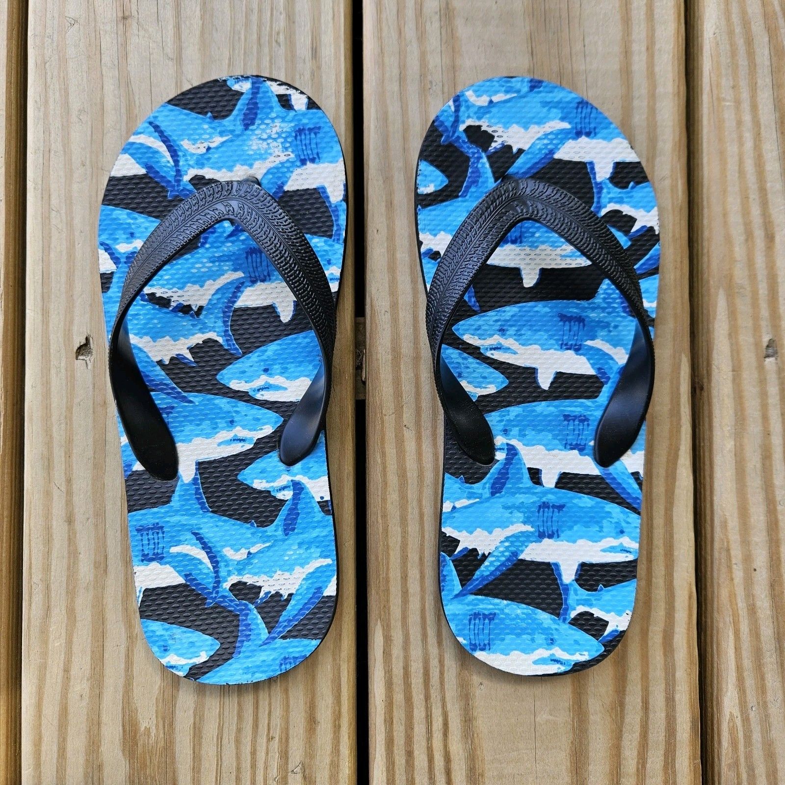 The Children's Place Boys Shark Flip Flops - Size 3/4